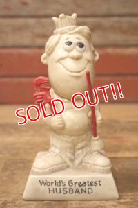 ct-220901-15 R & W BERRIES 1970 Message Doll "World's Greatest HUSBAND"