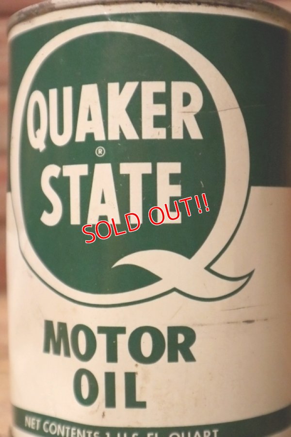 画像2: dp-240207-18 QUAKER STATE / 1950's-1960's MOTOR OIL One U.S. Quart Can