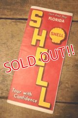 dp-240605-06 SHELL 1930's-1940's Road Map "FLORIDA"