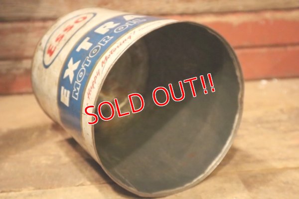 画像9: dp-241225-05 HUMBLE OIL & REFINING COMPANY / Esso EXTRA MOTOR OIL 1960's 4 U.S. Quarts Can