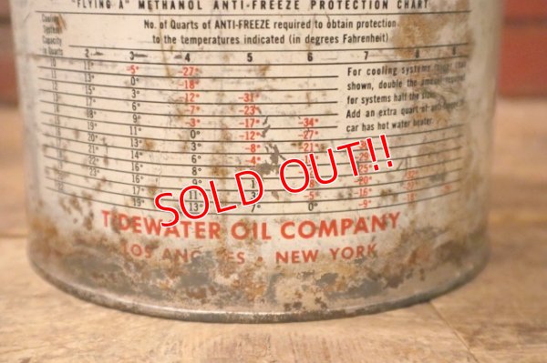 画像5: dp-241225-06 TIDEWATER OIL COMPANY / FLYING A ANTI-FREEZE 1960's- 4 U.S. Quarts Can