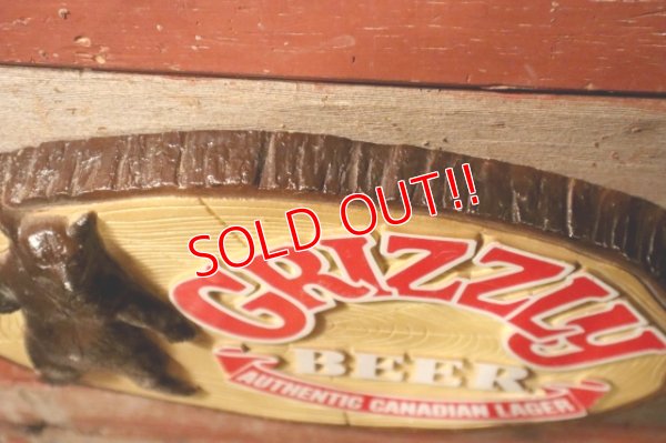画像6: dp-241225-21 GRIZZLY BEER / 1980's〜3-D Plastic Sign
