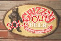 dp-241225-21 GRIZZLY BEER / 1980's〜3-D Plastic Sign