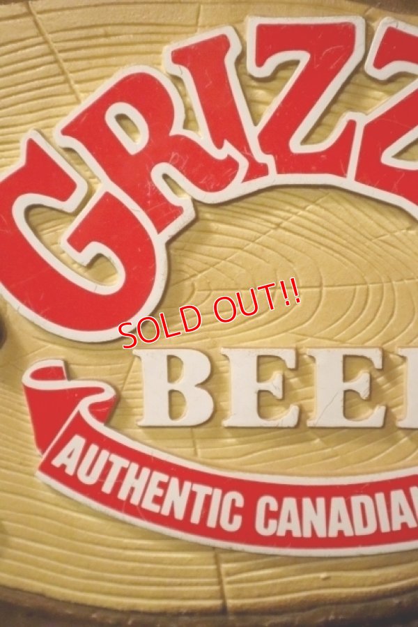 画像3: dp-241225-21 GRIZZLY BEER / 1980's〜3-D Plastic Sign