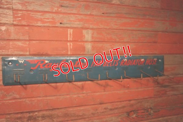 画像1: dp-241225-10 Raybestos 1950's FAN-BELTS RADIATOR HOSE Metal Hook Rack