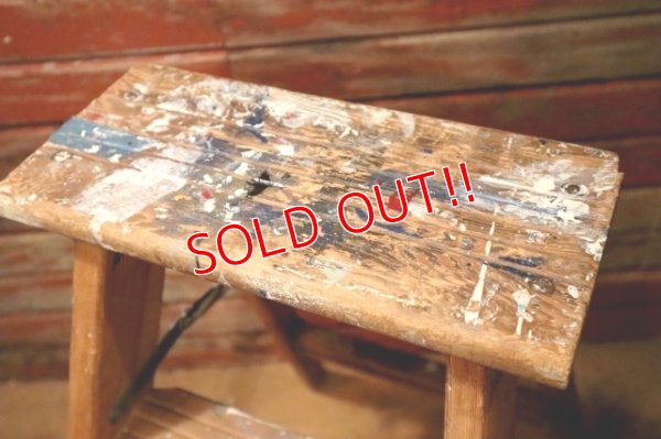 画像3: dp-241106-01 Vintage Wood Step Ladder