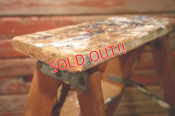 画像8: dp-241106-01 Vintage Wood Step Ladder