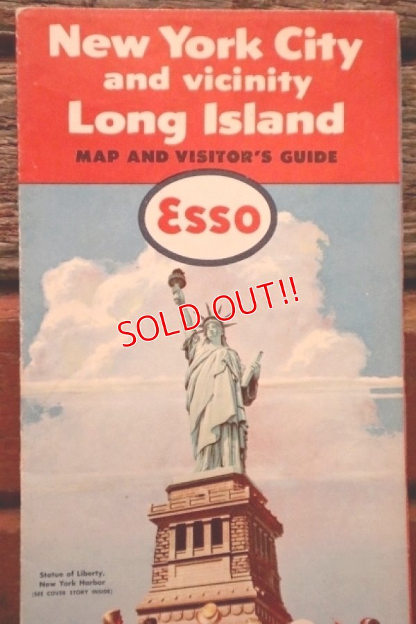 画像2: dp-240605-06 Esso / 1958 Road Map "New York City and vicinity Long Island"