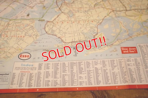 画像8: dp-240605-06 Esso / 1958 Road Map "New York City and vicinity Long Island"