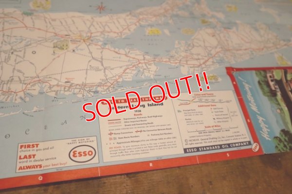画像5: dp-240605-06 Esso / 1958 Road Map "New York City and vicinity Long Island"