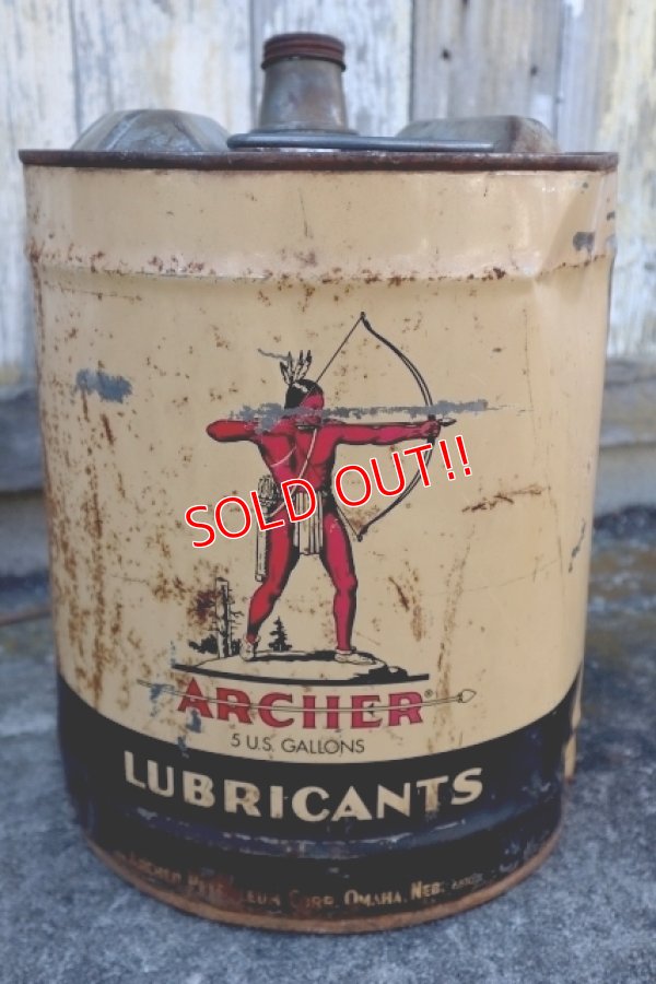 画像3: dp-241230-09 ARCHER PETROLEUM CORP / 1940's-1950's LUBRICANTS 5 U.S. GALLONS CAN