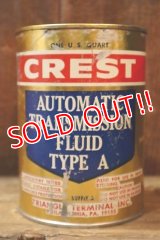 dp-230901-120 CREST/ AUTOMATIC TRANSMISSION FLUID TYPE A U.S. Quart Motor Oil Can
