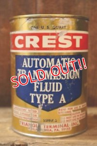 dp-230901-120 CREST/ AUTOMATIC TRANSMISSION FLUID TYPE A U.S. Quart Motor Oil Can