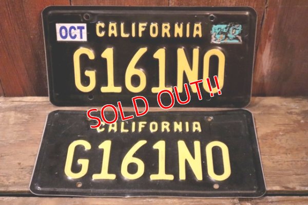 画像1: dp-241106-33 License Plate 2020's CALIFORNIA 1960's LEGACY "G161NO" Set