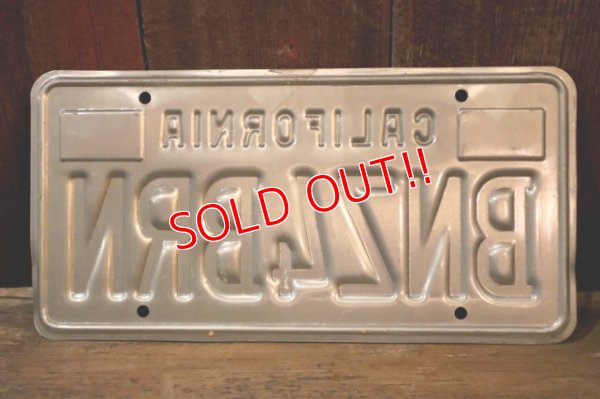 画像6: dp-241106-32 License Plate 1990's CALIFORNIA "BZN4BRN"