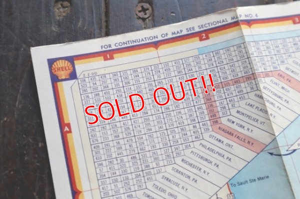 画像6: dp-240605-06 SHELL / 1950's Road Map "NORTH ATLANTIC STATES"