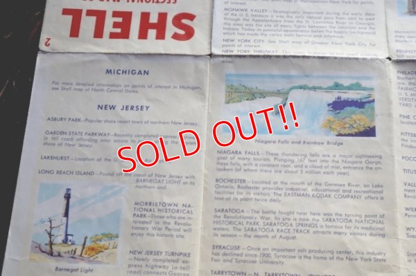 画像13: dp-240605-06 SHELL / 1950's Road Map "NORTH ATLANTIC STATES"