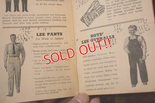 画像8: dp-250205-77 1950's Lee OVERALL TIME BOOK