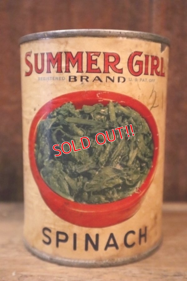 画像3: dp-250205-77 THE H.D. LEE COMPANY SUMMER GIRL BRAND SPINACH CAN