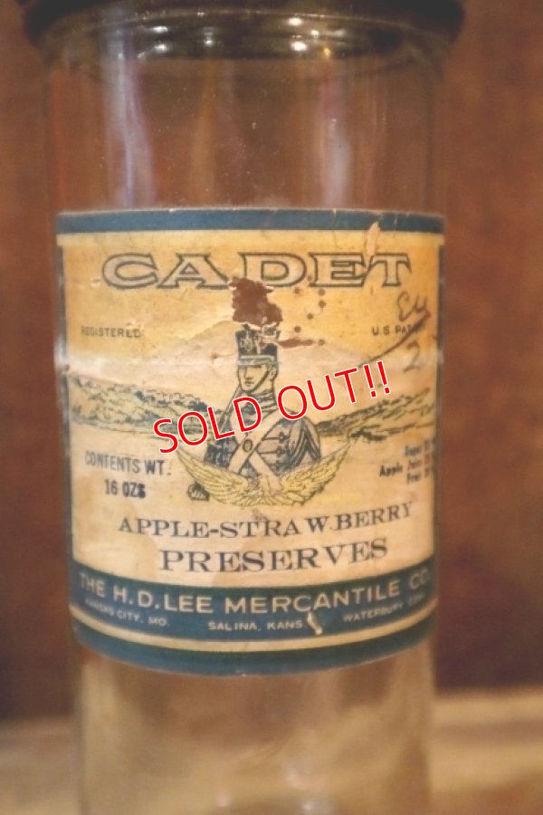 画像2: dp-250205-77 THE H.D. LEE MERCANTILE CO. CADET BRAND APPLE-STRAWBERRY PRESERVES JAR