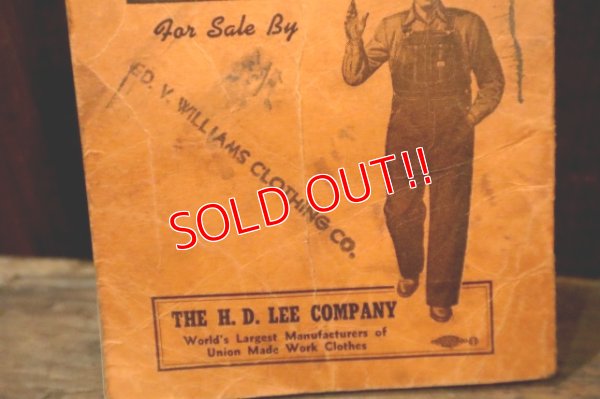 画像12: dp-250205-77 1950's Lee OVERALL TIME BOOK