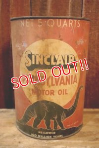 dp-250205-06 SINCLAIR PENNSYLVANIA MOTOR OIL 1930's-1940's 5 U.S. QUARTS CAN