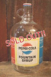 dp-250205-08 PEPSI COLA 1960's FOUNTAIN SYRUP 1 GALLON BOTTLE