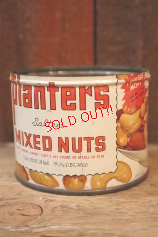 画像3: ct-250205-78 PLANTERS / MR.PEANUT 1950's Salted MIXED NUTS TIN CAN