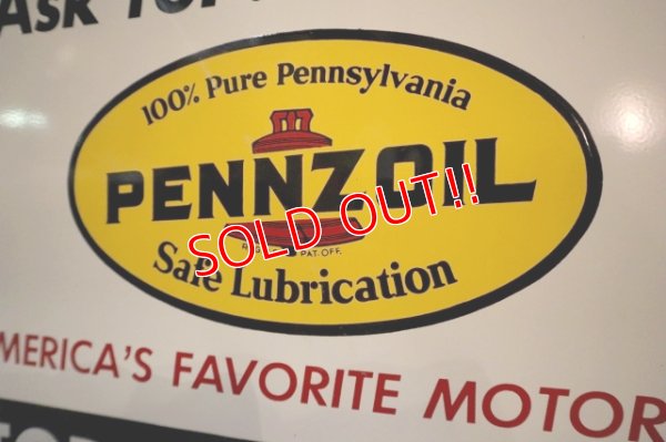 画像2: dp-250205-61 PENNZOIL 1970's Menu Board Metal Sign