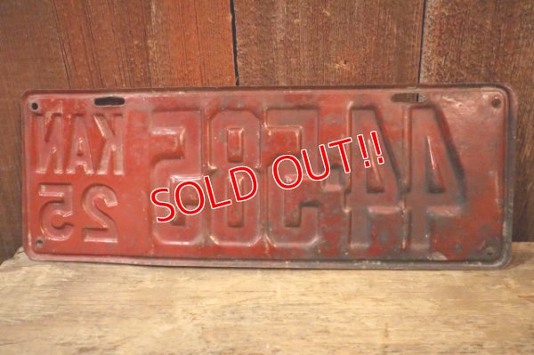 画像6: dp-250205-21 License Plate 1925 KANSAS "44-585"