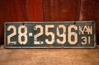 dp-250205-21 License Plate 1931 KANSAS "28-2596"
