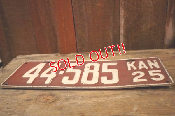 画像5: dp-250205-21 License Plate 1925 KANSAS "44-585"