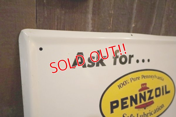画像3: dp-250205-61 PENNZOIL 1970's Menu Board Metal Sign