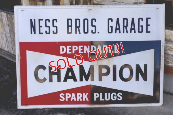 画像1: dp-250205-56 CHAMPION 1960's-1970's Metal Sign