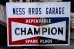 画像1: dp-250205-56 CHAMPION 1960's-1970's Metal Sign (1)