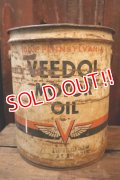 dp-250205-68 VEEDOL MOTOR OIL 1950's 5 U.S. GALLONS CAN