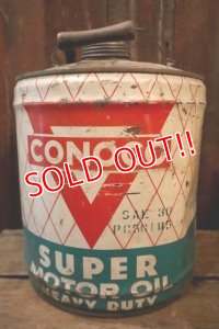 dp-250205-67 CONOCO SUPER MOTOR OIL 1950's 5 U.S. GALLONS CAN