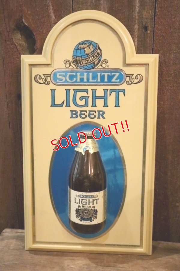 画像1: dp-250205-90 SCHLITZ LIGHT BEER 1977 Plastic Sign