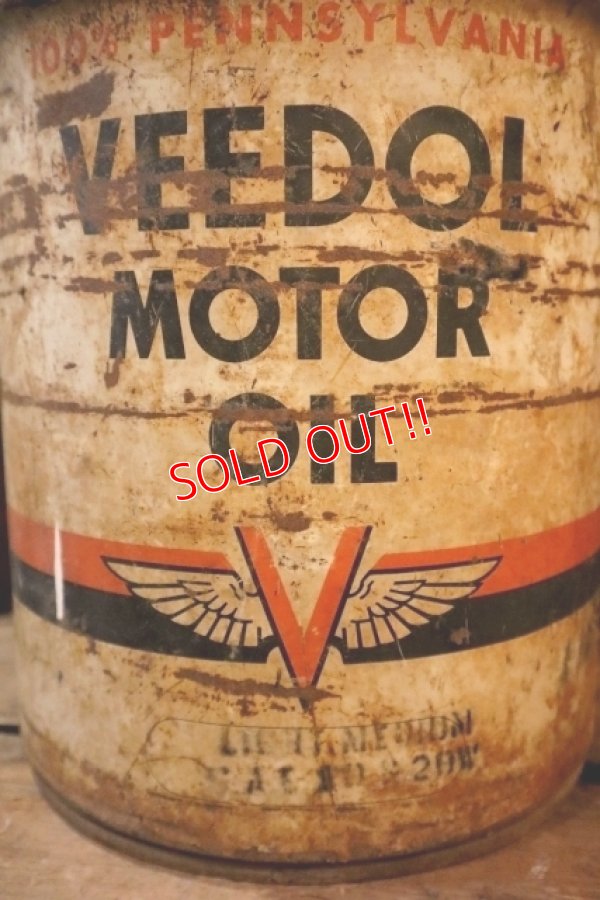 画像2: dp-250205-68 VEEDOL MOTOR OIL 1950's 5 U.S. GALLONS CAN