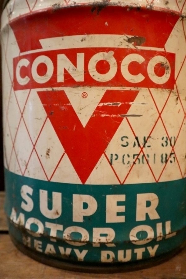 画像2: dp-250205-67 CONOCO SUPER MOTOR OIL 1950's 5 U.S. GALLONS CAN