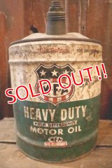 dp-250205-70 M・F・A  MOTOR OIL 1950's-1960's 5 U.S. GALLONS CAN