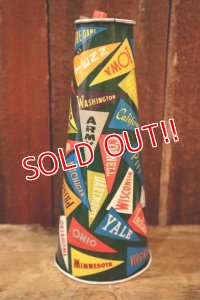 dp-250205-94 THE OHIO ART CO. 1960's COLLEGE PENNANTS MEGAPHONE