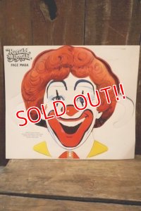 ct-250205-05 McDonald's 1968 Ronald McDonald "Un-Used" Paper Face Mask