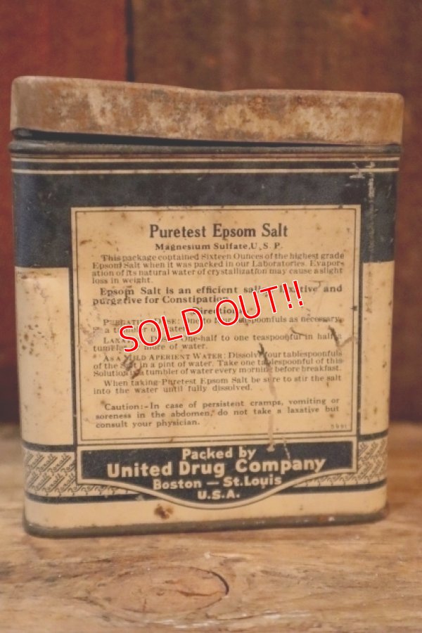 画像5: ct-250205-78 United Drug Company 1940's Epson Salt TIN CAN