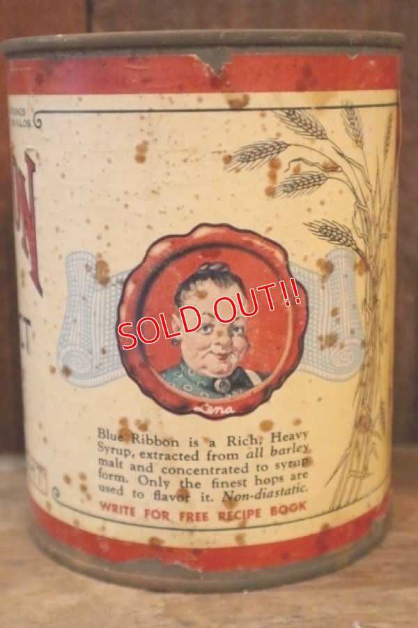 画像3: ct-250205-78 BLUE RIBBON MALT EXTRACT A PURE MALT SYRUP 1920's-1930's 48 OZ. CAN