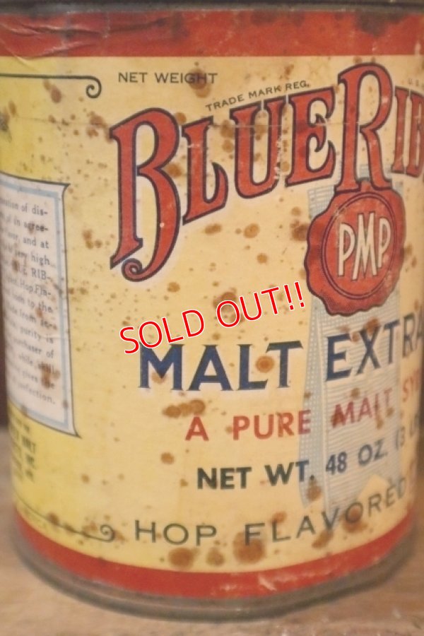 画像2: ct-250205-78 BLUE RIBBON MALT EXTRACT A PURE MALT SYRUP 1920's-1930's 48 OZ. CAN