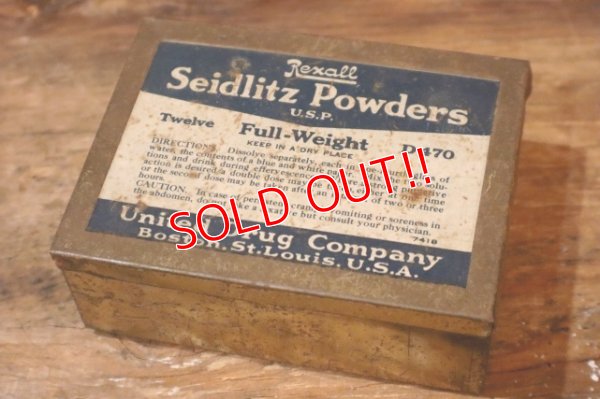 画像1: ct-250205-78 United Drug Company 1930's-1940's Seidlitz Powders TIN CAN