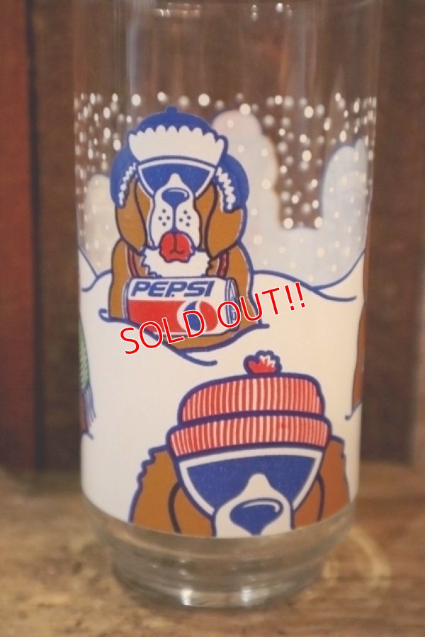 画像2: gs-250205-49 PEPSI 1990's HOLIDAY GLASS "Dogs"