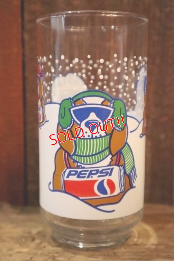 画像1: gs-250205-49 PEPSI 1990's HOLIDAY GLASS "Dogs"