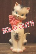 ct-250205-30 THE SUN RUBBER CO. 1950's DRESSY CAT SQUEAKY DOLL
